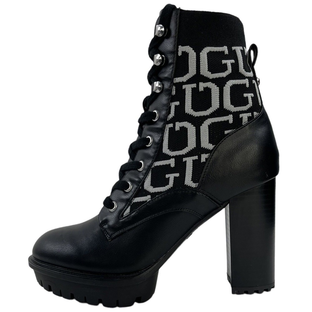 New! Guess black logo booties